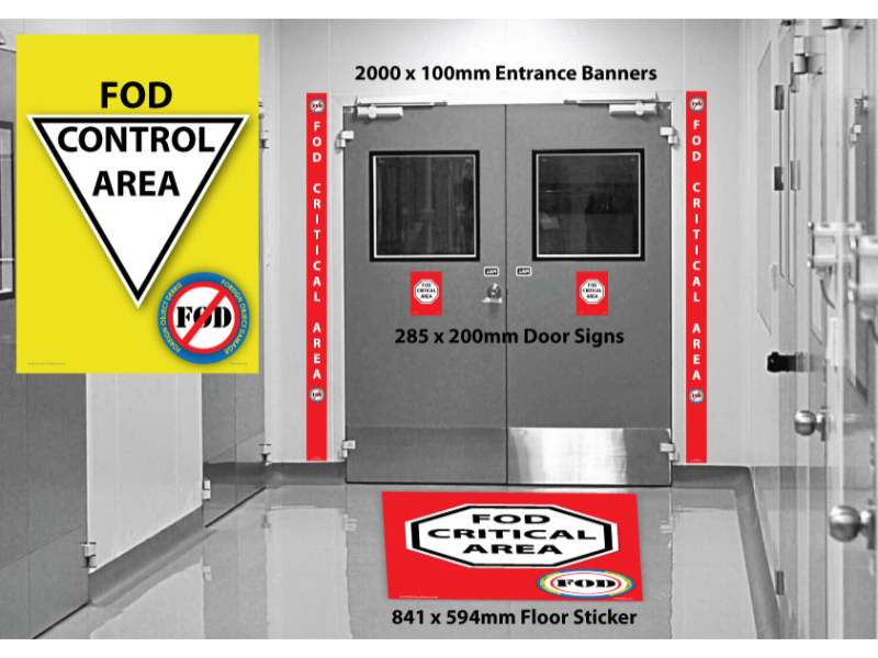 Fod Sign Kit For Yellow Control AreaFOD Fighters SkuF256