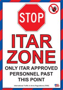 ITAR Door Sign