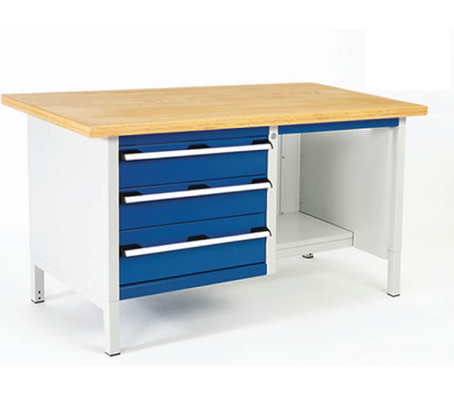 Workbench with drawers