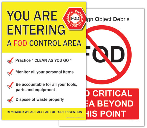 FOD Awareness Signs and Posters