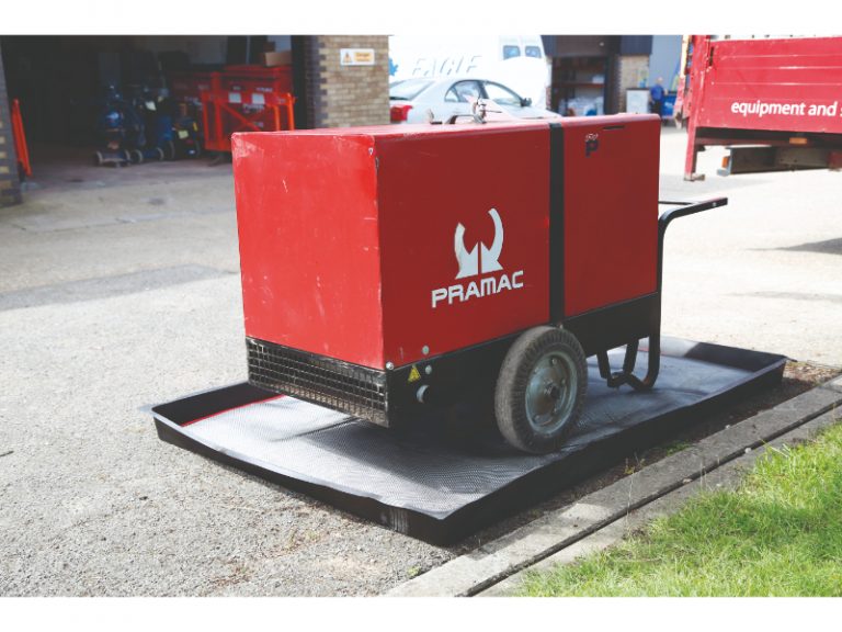 Large oil spill control tray for your outdoor machinery plant or heavy equipment Made in the