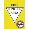 Foreign Object Debris Zone Wall Sign