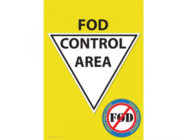 Foreign Object Debris Zone Wall Sign